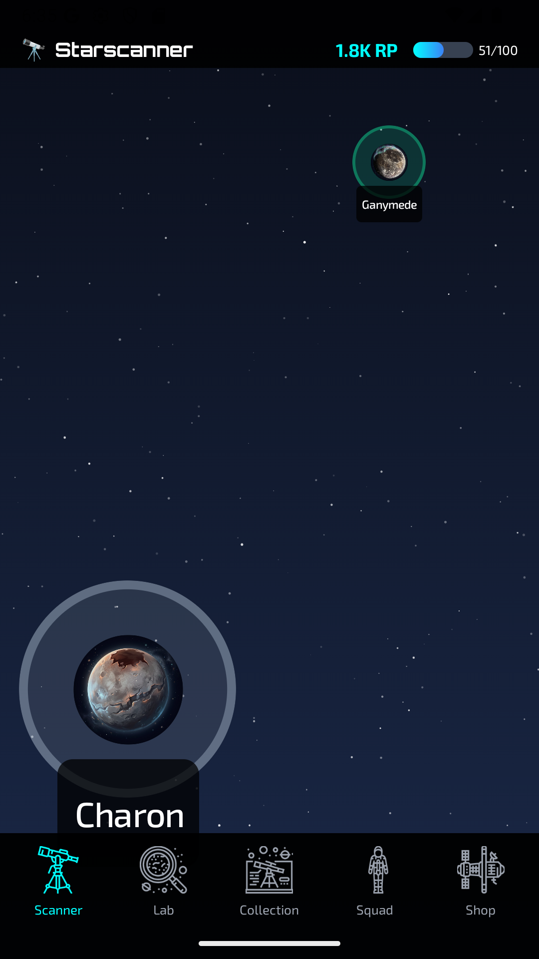 Starscanner gameplay - discovery found